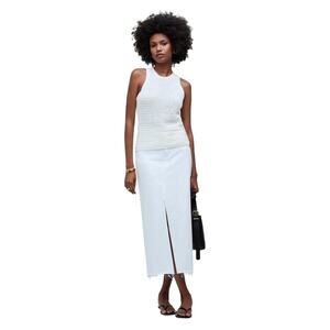 Madewell Crochet Knit Ivory Sweater Tank Top XS | NWT Summer Layering